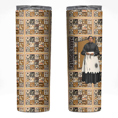 Harriet Powers 1898 Bible Quilt Skinny Tumbler African American Folk Art