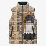Harriet Powers 1898 Bible Quilt Sleeveless Puffer Jacket African American Folk Art
