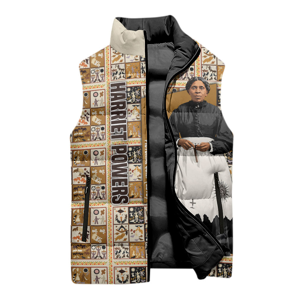 Harriet Powers 1898 Bible Quilt Sleeveless Puffer Jacket African American Folk Art