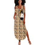 Harriet Powers 1898 Bible Quilt Summer Maxi Dress African American Folk Art