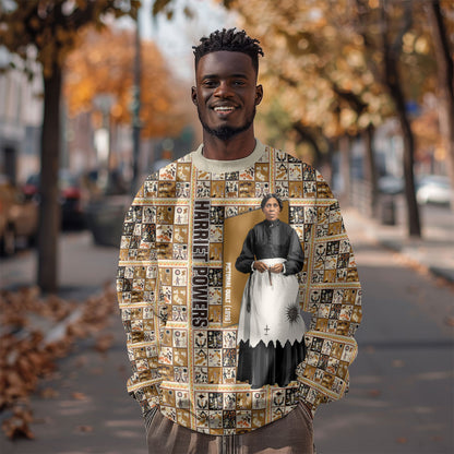 Harriet Powers 1898 Bible Quilt Sweatshirt African American Folk Art