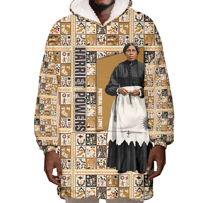 Harriet Powers 1898 Bible Quilt Wearable Blanket Hoodie African American Folk Art