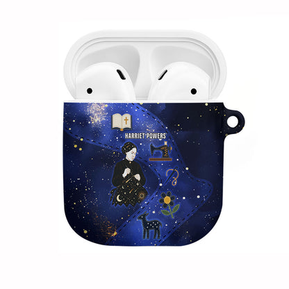 Harriet Powers AirPods Case African American History - Galaxy Celestial Starry Night - Folk Art Quilter