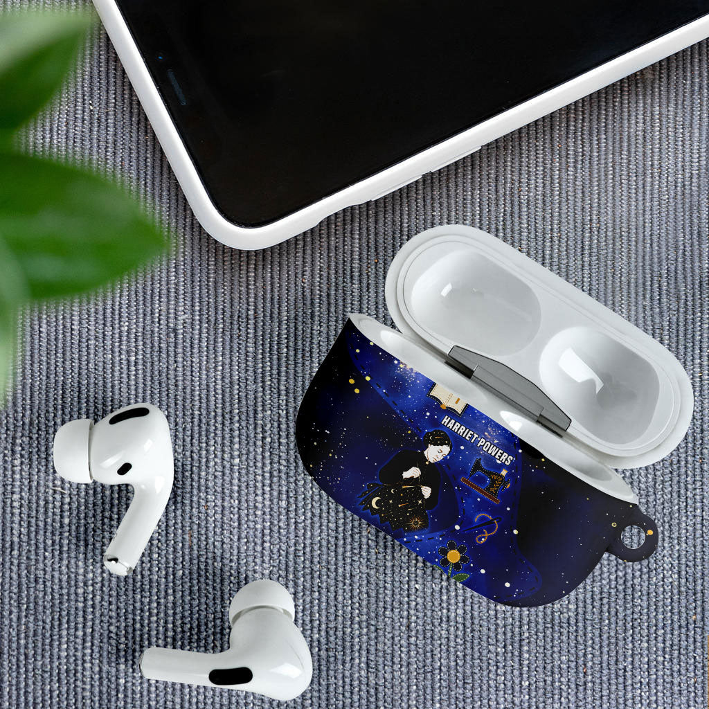 Harriet Powers AirPods Case African American History - Galaxy Celestial Starry Night - Folk Art Quilter