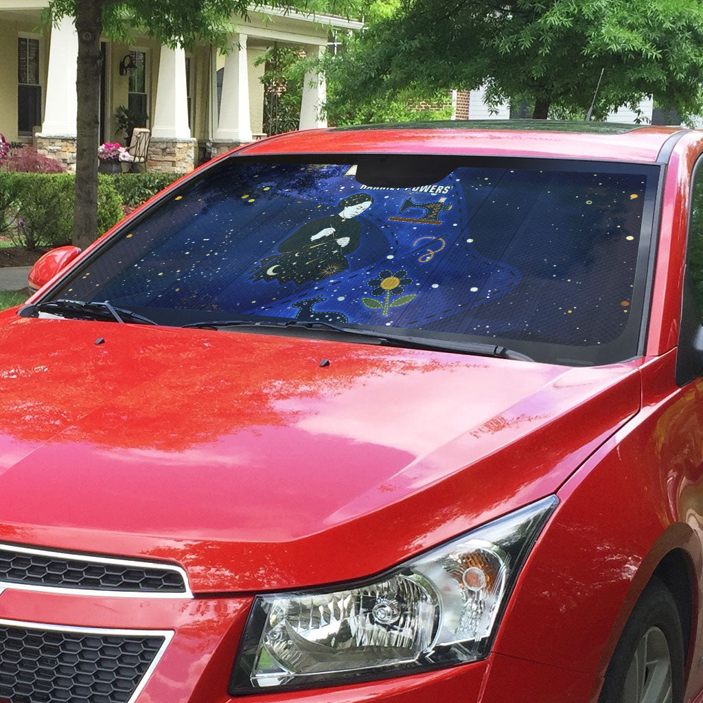 Harriet Powers Auto Sun Shade African American History - Galaxy Celestial Starry Night - Folk Art Quilter