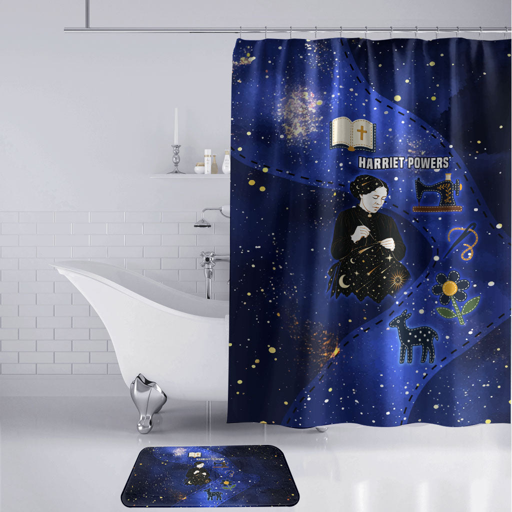 Harriet Powers Bathroom Set African American History - Galaxy Celestial Starry Night - Folk Art Quilter