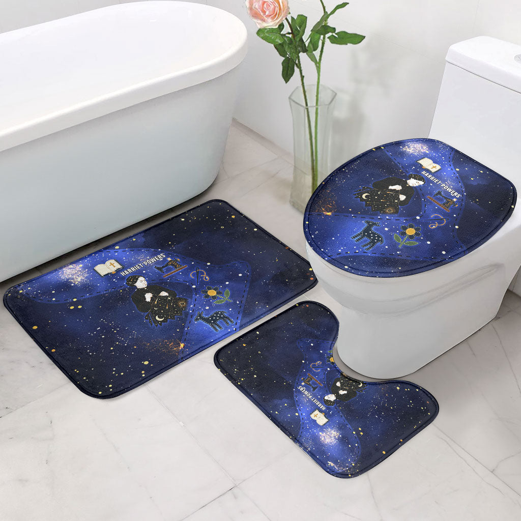 Harriet Powers Bathroom Set African American History - Galaxy Celestial Starry Night - Folk Art Quilter