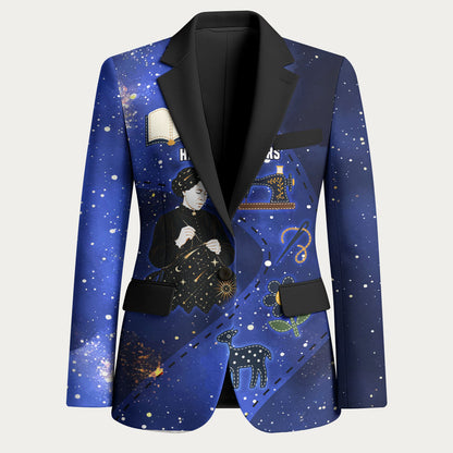 Harriet Powers Blazer African American History - Galaxy Celestial Starry Night - Folk Art Quilter