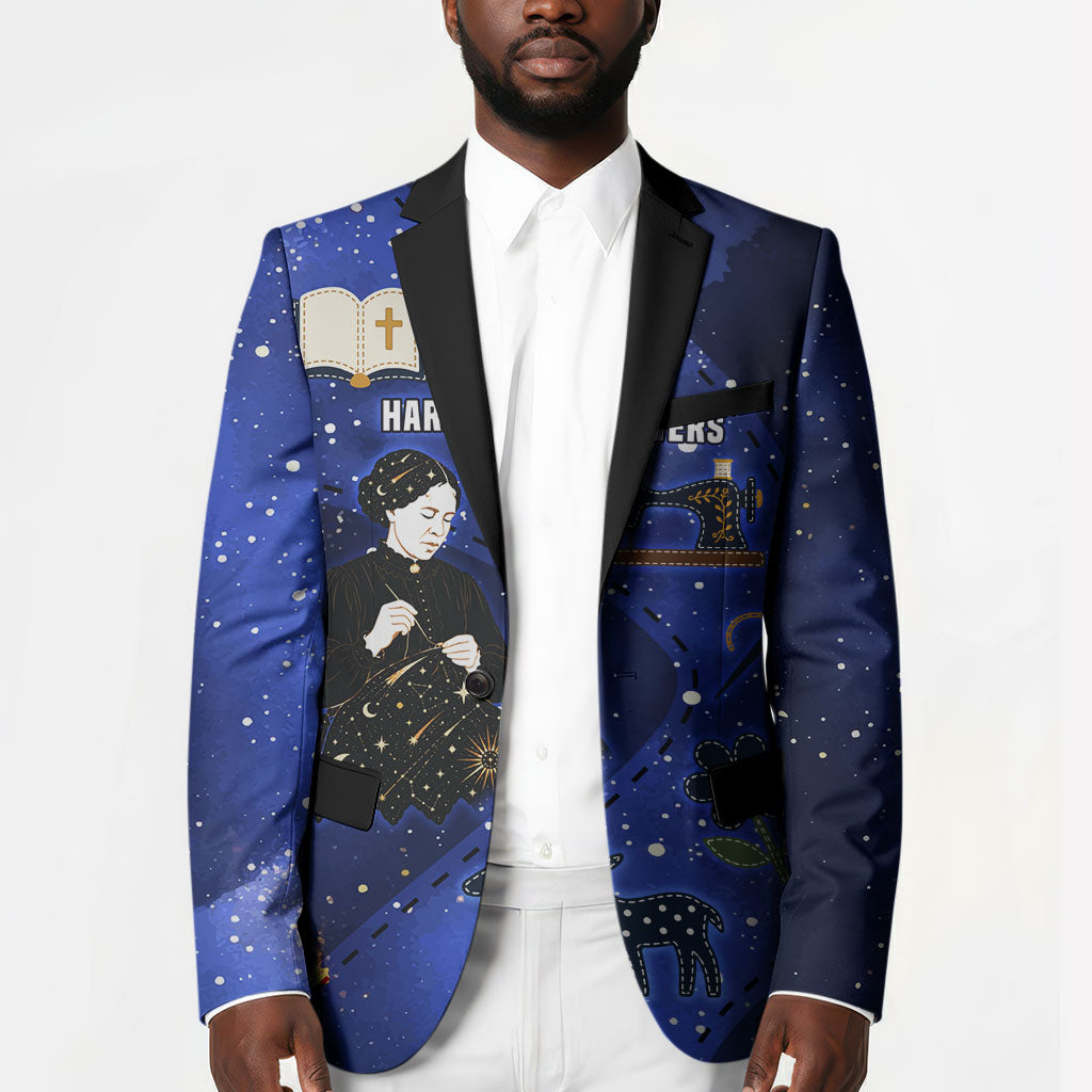 Harriet Powers Blazer African American History - Galaxy Celestial Starry Night - Folk Art Quilter