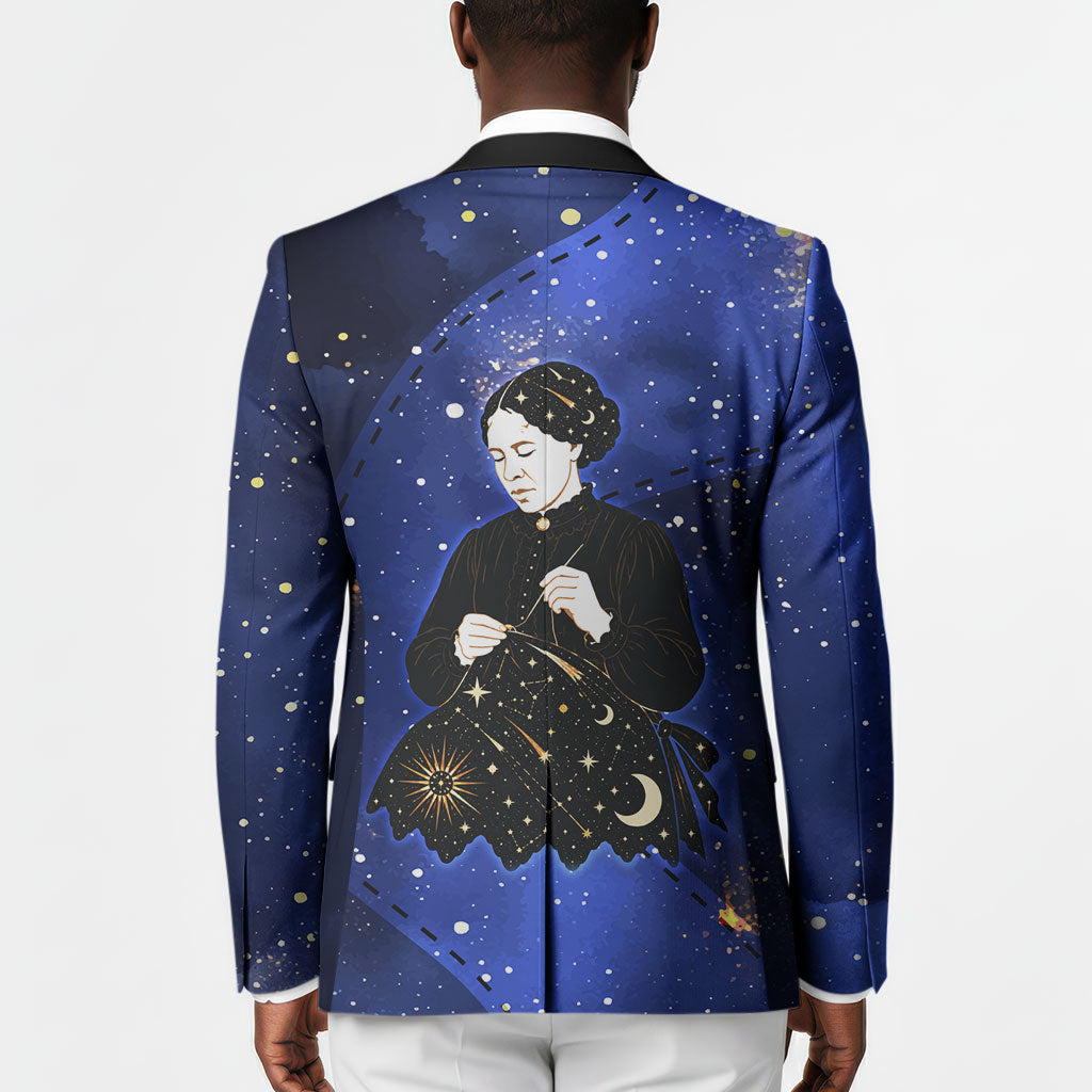 Harriet Powers Blazer African American History - Galaxy Celestial Starry Night - Folk Art Quilter