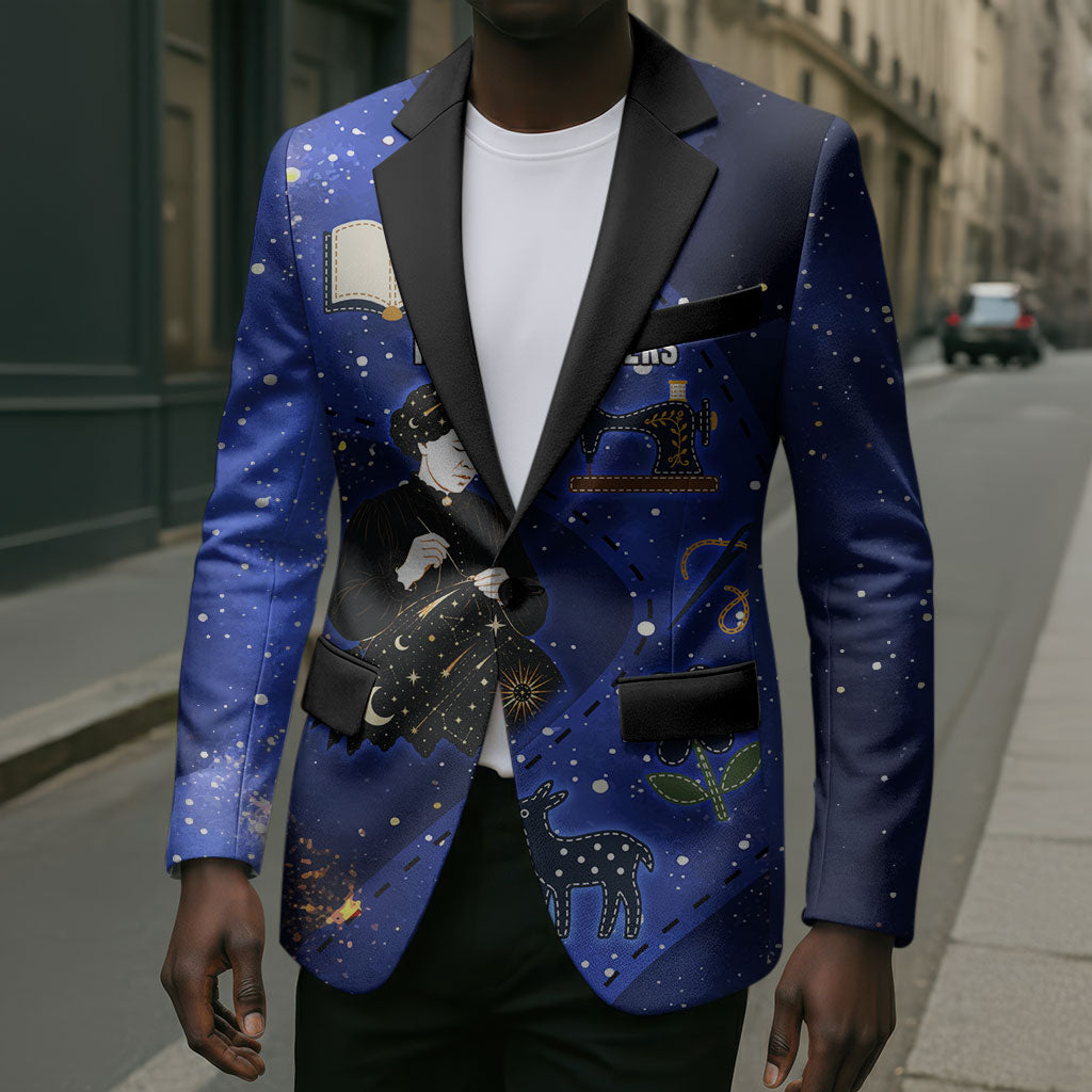 Harriet Powers Blazer African American History - Galaxy Celestial Starry Night - Folk Art Quilter