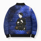 Harriet Powers Bomber Puffer Jacket African American History - Galaxy Celestial Starry Night - Folk Art Quilter