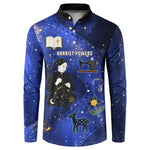 Harriet Powers Button Sweatshirt African American History - Galaxy Celestial Starry Night - Folk Art Quilter
