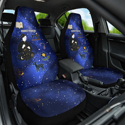 Harriet Powers Car Seat Cover African American History - Galaxy Celestial Starry Night - Folk Art Quilter