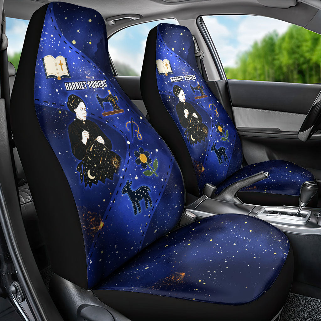 Harriet Powers Car Seat Cover African American History - Galaxy Celestial Starry Night - Folk Art Quilter