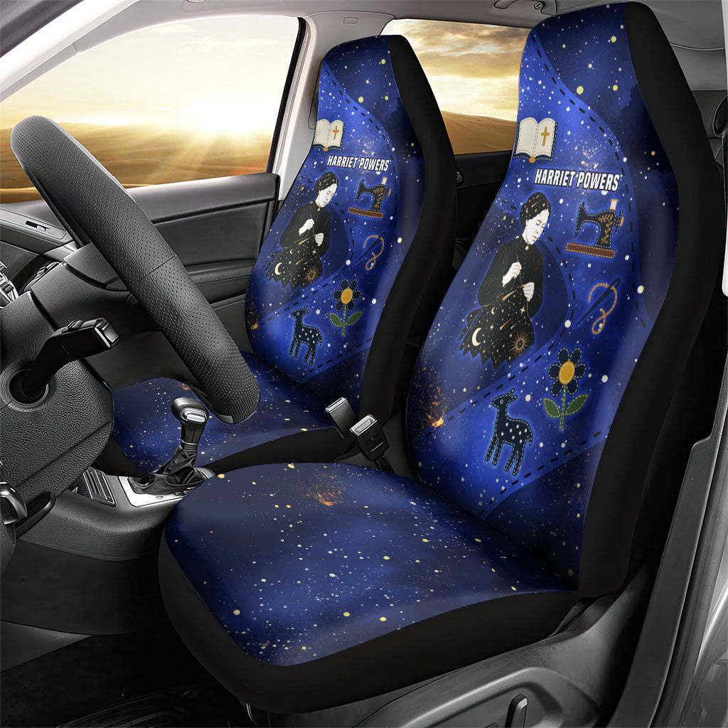 Harriet Powers Car Seat Cover African American History - Galaxy Celestial Starry Night - Folk Art Quilter