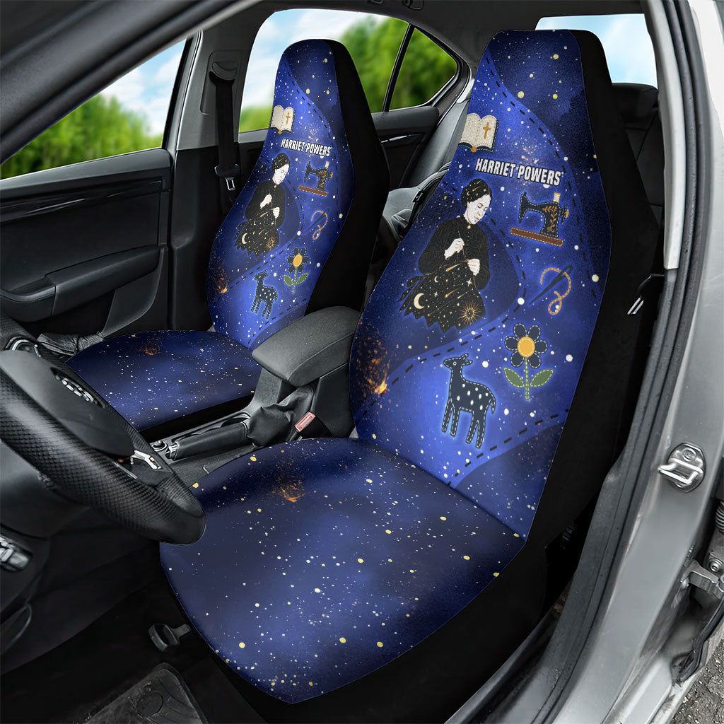 Harriet Powers Car Seat Cover African American History - Galaxy Celestial Starry Night - Folk Art Quilter