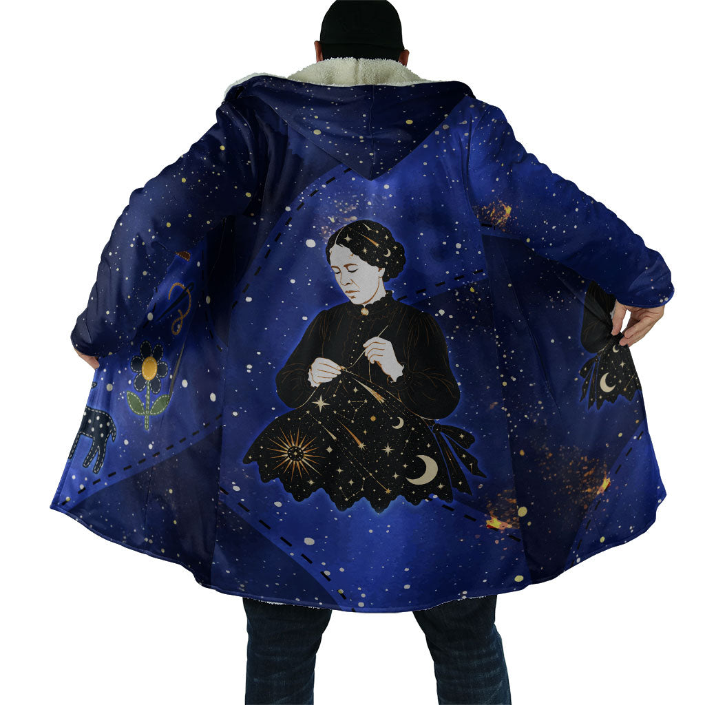 Harriet Powers Cloak African American History - Galaxy Celestial Starry Night - Folk Art Quilter