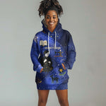 Harriet Powers Hoodie Dress African American History - Galaxy Celestial Starry Night - Folk Art Quilter