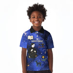 Harriet Powers Kid Polo Shirt African American History - Galaxy Celestial Starry Night - Folk Art Quilter