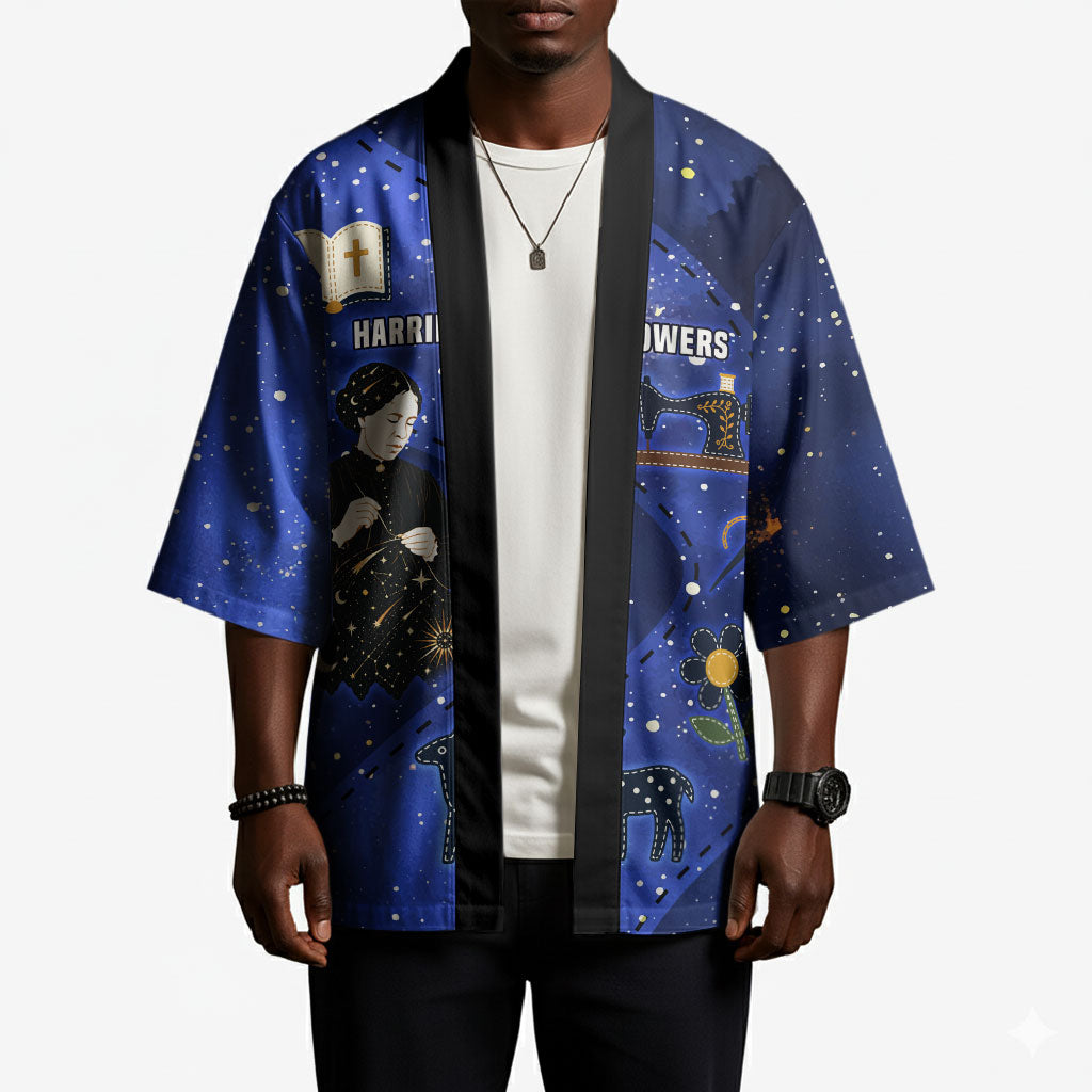 Harriet Powers Kimono African American History - Galaxy Celestial Starry Night - Folk Art Quilter