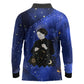 Harriet Powers Long Sleeve Polo Shirt African American History - Galaxy Celestial Starry Night - Folk Art Quilter