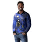 Harriet Powers Long Sleeve Polo Shirt African American History - Galaxy Celestial Starry Night - Folk Art Quilter