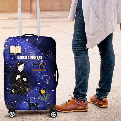 Harriet Powers Luggage Cover African American History - Galaxy Celestial Starry Night - Folk Art Quilter