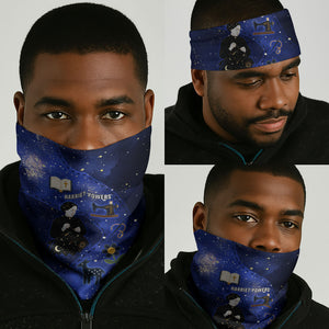 Harriet Powers Neck Gaiter African American History - Galaxy Celestial Starry Night - Folk Art Quilter