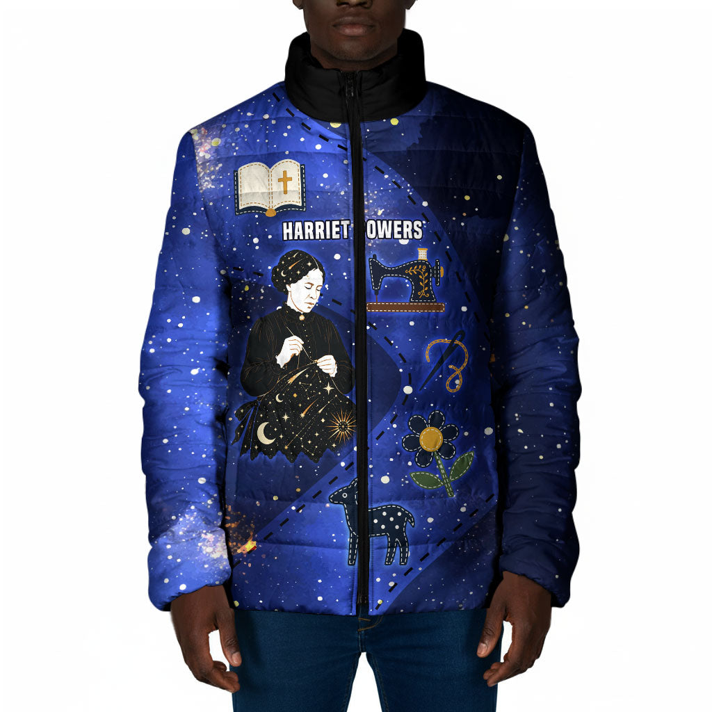 Harriet Powers Padded Jacket African American History - Galaxy Celestial Starry Night - Folk Art Quilter