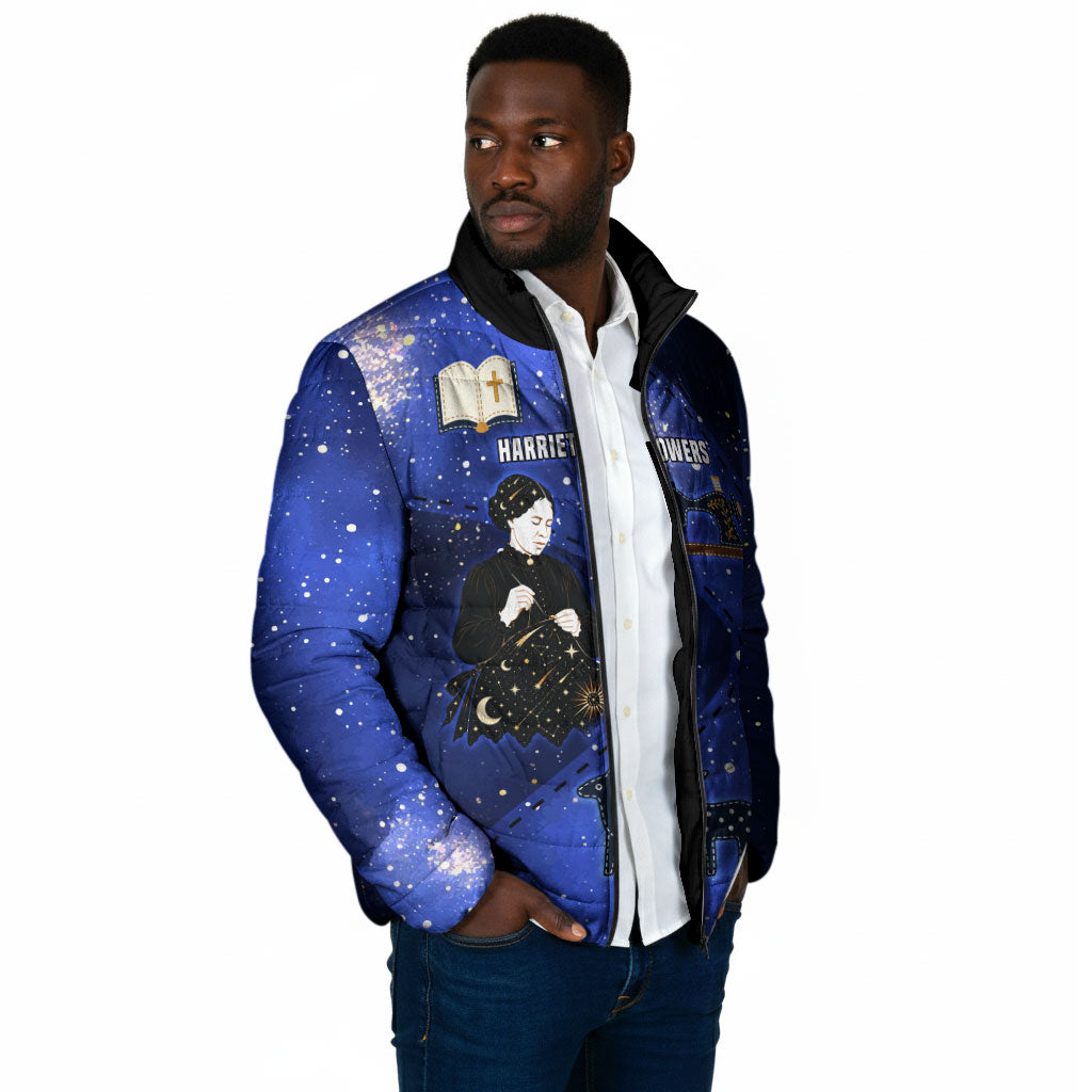 Harriet Powers Padded Jacket African American History - Galaxy Celestial Starry Night - Folk Art Quilter