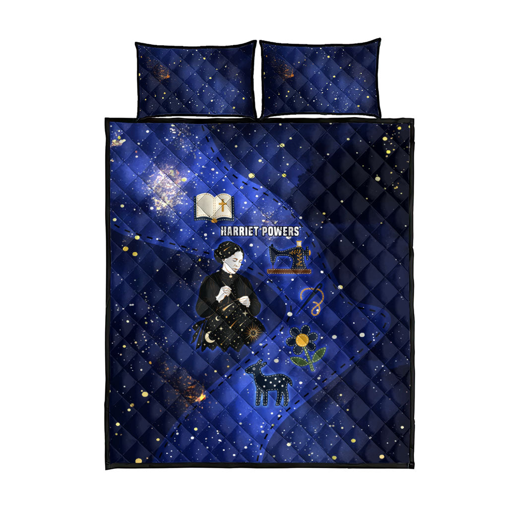 Harriet Powers Quilt Bed Set African American History - Galaxy Celestial Starry Night - Folk Art Quilter