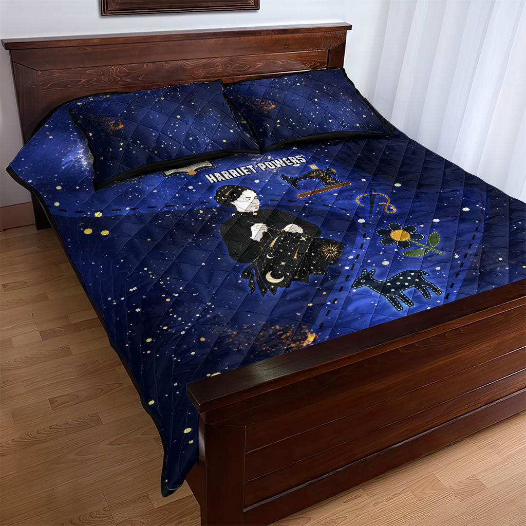 Harriet Powers Quilt Bed Set African American History - Galaxy Celestial Starry Night - Folk Art Quilter
