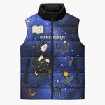 Harriet Powers Sleeveless Puffer Jacket African American History - Galaxy Celestial Starry Night - Folk Art Quilter