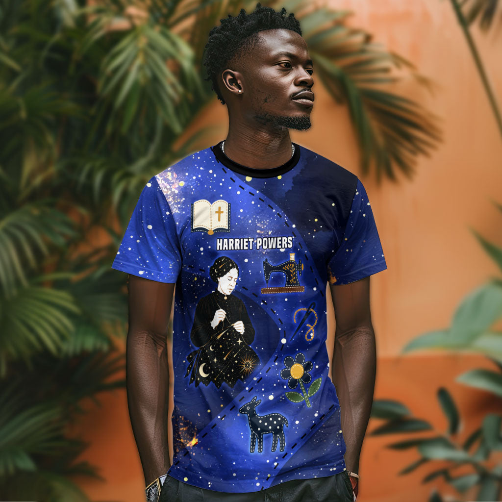 Harriet Powers T shirt African American History - Galaxy Celestial Starry Night - Folk Art Quilter
