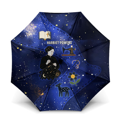 Harriet Powers Umbrella African American History - Galaxy Celestial Starry Night - Folk Art Quilter