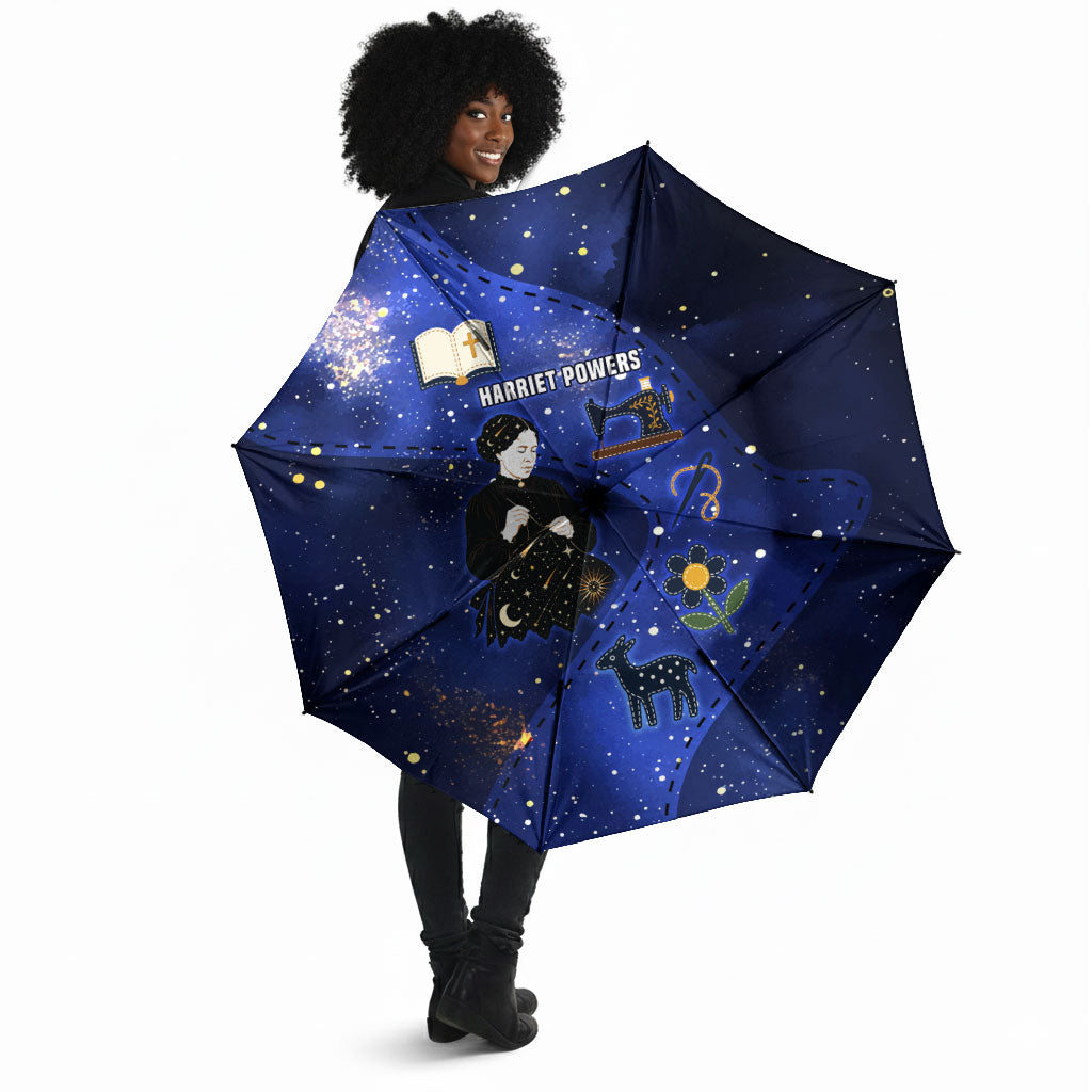 Harriet Powers Umbrella African American History - Galaxy Celestial Starry Night - Folk Art Quilter