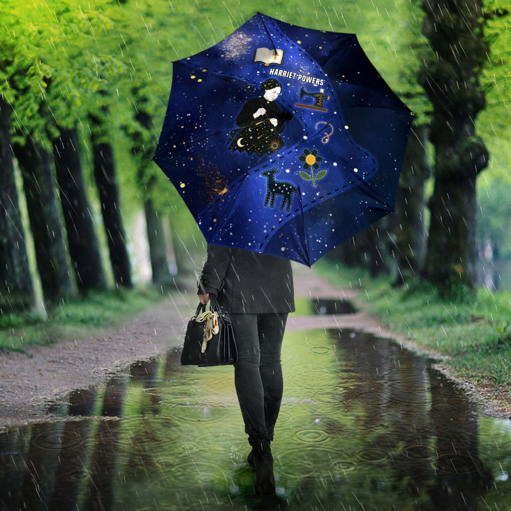 Harriet Powers Umbrella African American History - Galaxy Celestial Starry Night - Folk Art Quilter