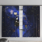 Harriet Powers Window Curtain African American History - Galaxy Celestial Starry Night - Folk Art Quilter