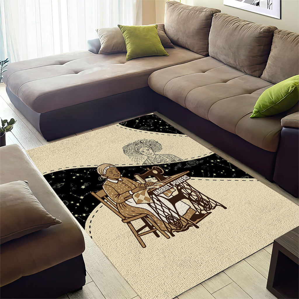 Harriet Powers Celestial Mystery Area Rug Vintage Line Art - African American Folk Quilt Pattern