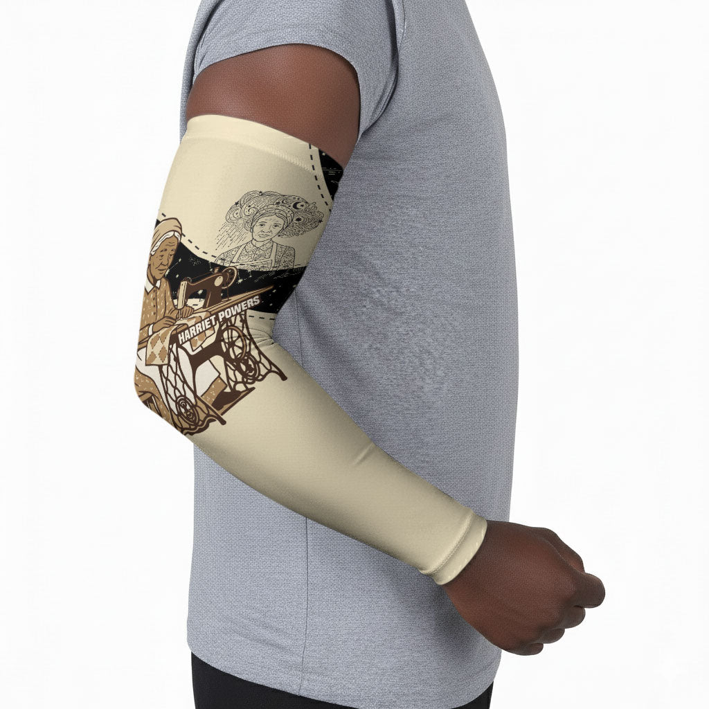Harriet Powers Celestial Mystery Arm Sleeves Vintage Line Art - African American Folk Quilt Pattern