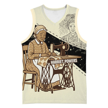 Harriet Powers Celestial Mystery Basketball Jersey Vintage Line Art - African American Folk Quilt Pattern