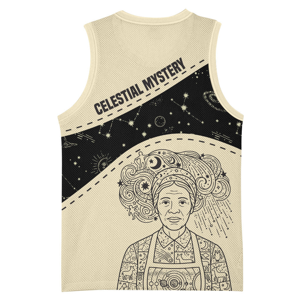 Harriet Powers Celestial Mystery Basketball Jersey Vintage Line Art - African American Folk Quilt Pattern