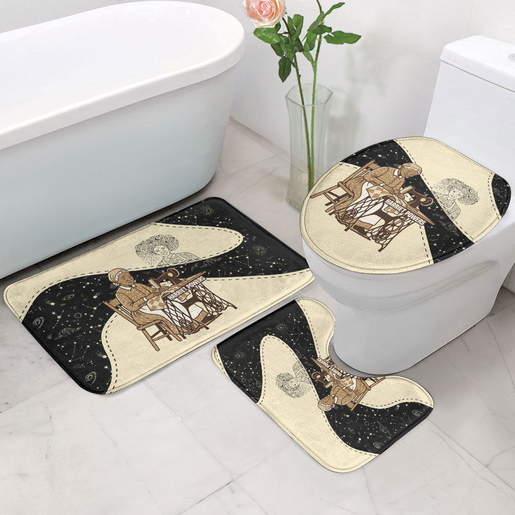 Harriet Powers Celestial Mystery Bathroom Set Vintage Line Art - African American Folk Quilt Pattern