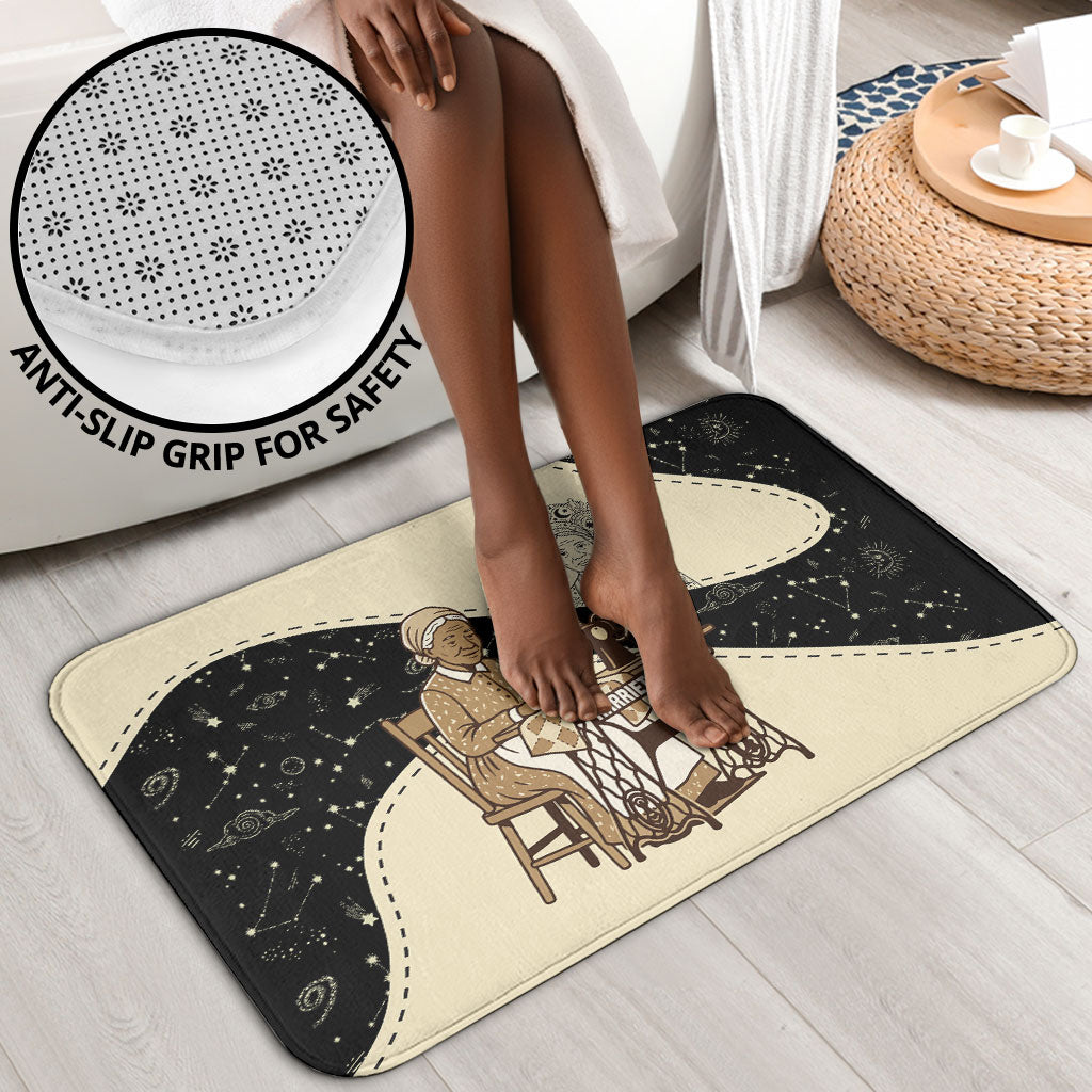 Harriet Powers Celestial Mystery Bathroom Set Vintage Line Art - African American Folk Quilt Pattern