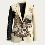 Harriet Powers Celestial Mystery Blazer Vintage Line Art - African American Folk Quilt Pattern