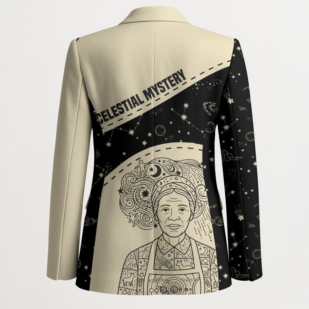 Harriet Powers Celestial Mystery Blazer Vintage Line Art - African American Folk Quilt Pattern