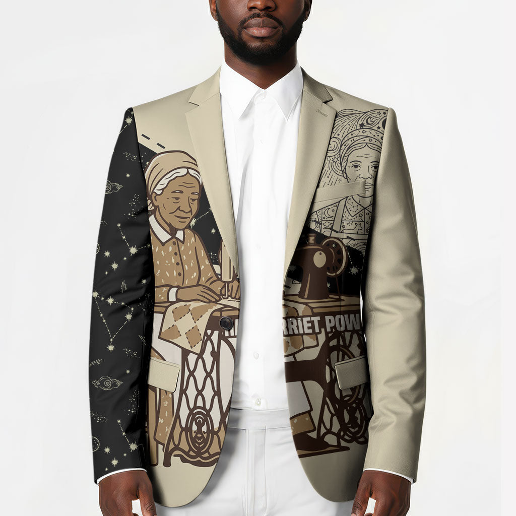 Harriet Powers Celestial Mystery Blazer Vintage Line Art - African American Folk Quilt Pattern