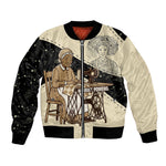 Harriet Powers Celestial Mystery Bomber Jacket Vintage Line Art - African American Folk Quilt Pattern