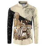 Harriet Powers Celestial Mystery Button Sweatshirt Vintage Line Art - African American Folk Quilt Pattern